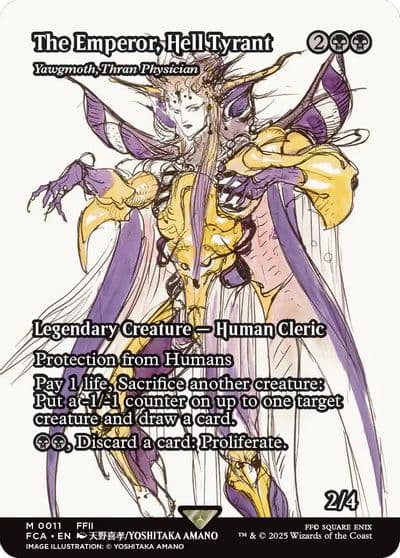 The Emperor Hell Tyrant Yawgmoth Thran Physician Showcase FINAL FANTASY: Through the Ages Magic card