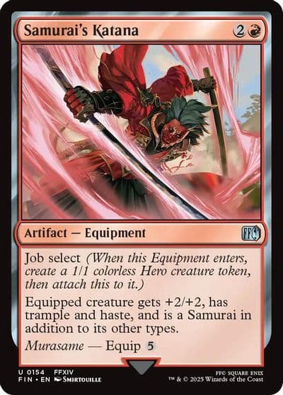 Samurais Katana FINAL FANTASY Magic card