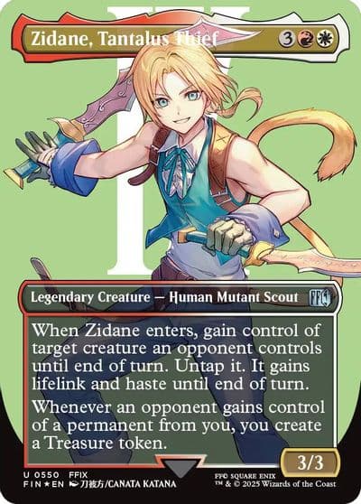 Zidane Tantalus Thief Borderless Surge Foil FINAL FANTASY Magic card