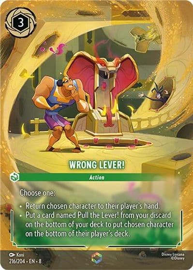 Wrong Lever Enchanted Reign of Jafar Lorcana card