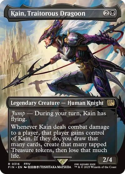 Kain Traitorous Dragoon Borderless FINAL FANTASY Magic card