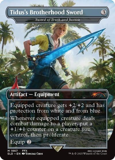 Tiduss Brotherhood Sword Sword of Truth and Justice Secret Lair Drop Series Magic card