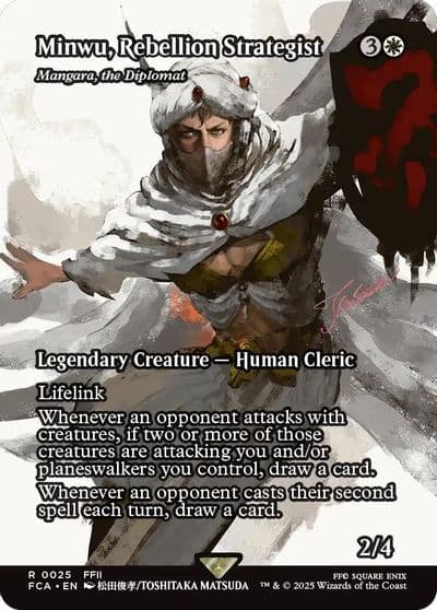 Minwu Rebellion Strategist Mangara the Diplomat Showcase FINAL FANTASY: Through the Ages Magic card