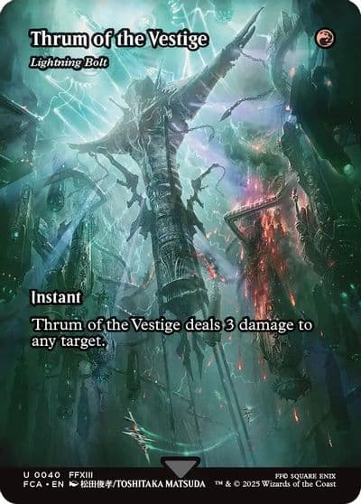 Thrum of the Vestige Lightning Bolt Showcase FINAL FANTASY: Through the Ages Magic card