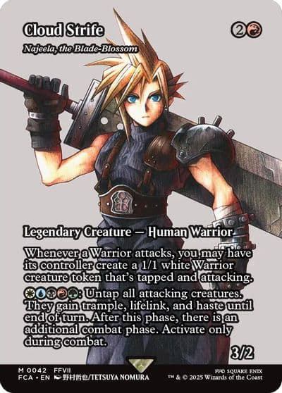 Cloud Strife Najeela the Blade Blossom Showcase FINAL FANTASY: Through the Ages Magic card
