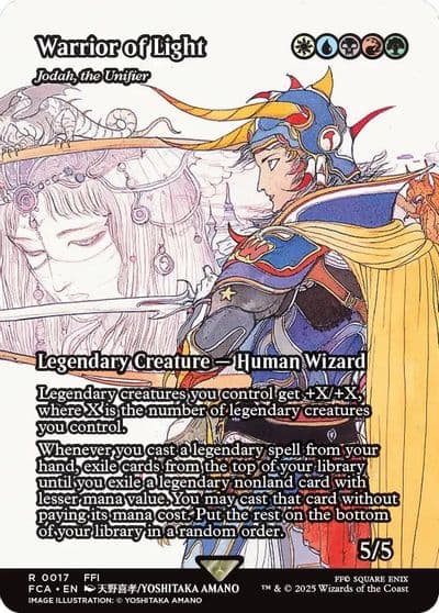 Warrior of Light Jodah the Unifier Showcase FINAL FANTASY: Through the Ages Magic card