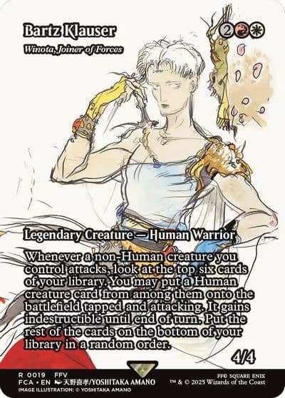 Bartz Klauser Winota Joiner of Forces Showcase FINAL FANTASY: Through the Ages Magic card