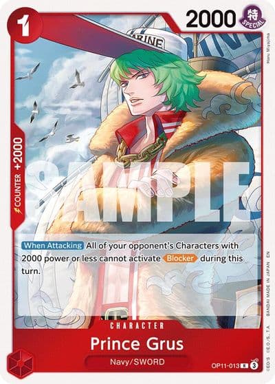Prince Grus A Fist of Divine Speed One Piece card