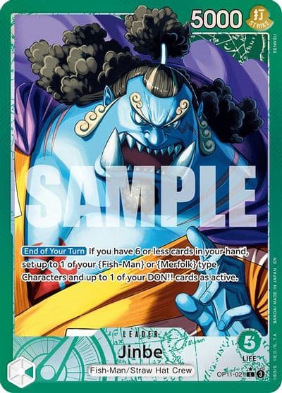 Jinbe 021 Alternate Art A Fist of Divine Speed One Piece card