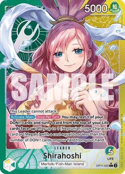 Shirahoshi 022 Alternate Art A Fist of Divine Speed One Piece card