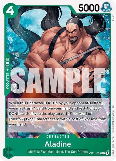 Aladine A Fist of Divine Speed One Piece card
