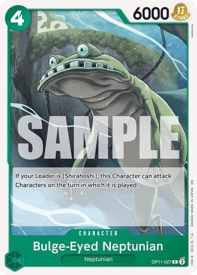 Bulge Eyed Neptunian A Fist of Divine Speed One Piece card