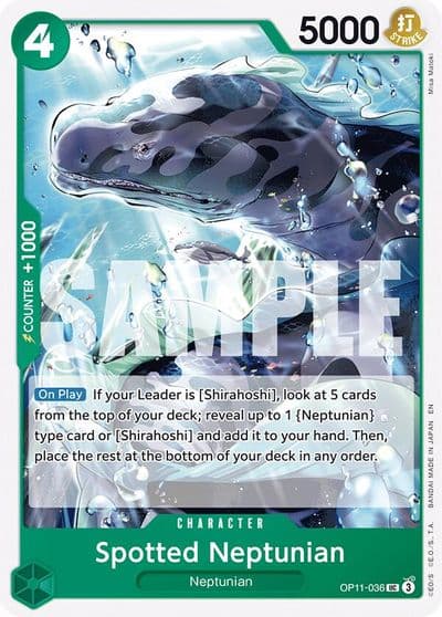 Spotted Neptunian A Fist of Divine Speed One Piece card