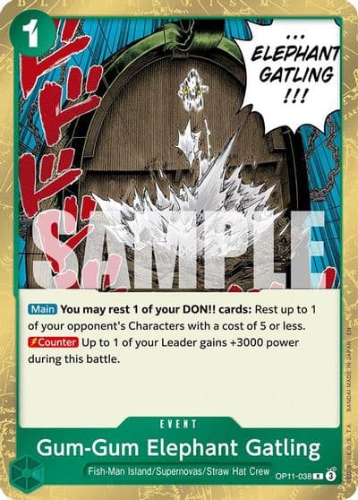 Gum Gum Elephant Gatling A Fist of Divine Speed One Piece card