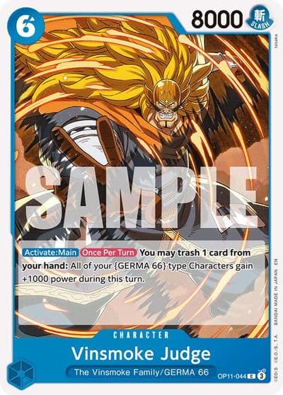 Vinsmoke Judge A Fist of Divine Speed One Piece card