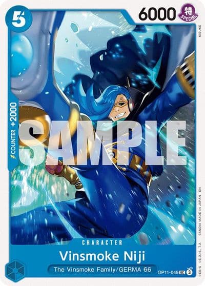 Vinsmoke Niji A Fist of Divine Speed One Piece card