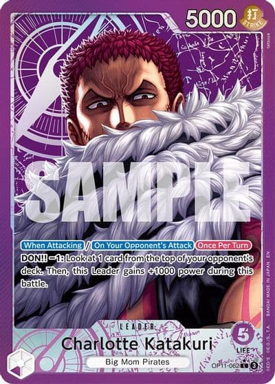 Charlotte Katakuri 062 Alternate Art A Fist of Divine Speed One Piece card