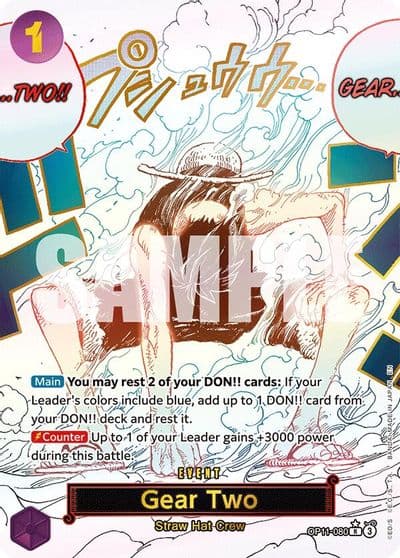 Gear Two Alternate Art A Fist of Divine Speed One Piece card