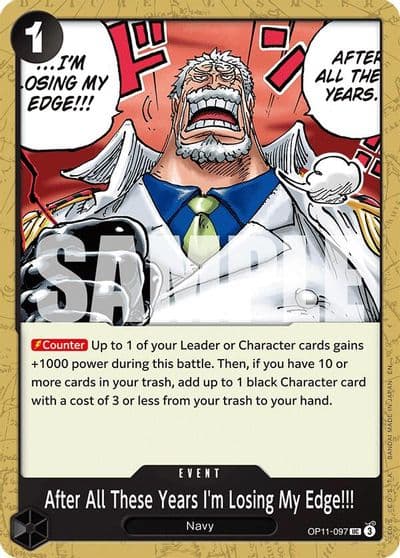 After All These Years Im Losing My Edge A Fist of Divine Speed One Piece card