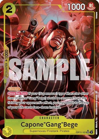 CaponeGangBege 101 Alternate Art A Fist of Divine Speed One Piece card