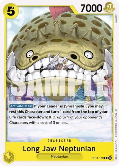 Long Jaw Neptunian A Fist of Divine Speed One Piece card