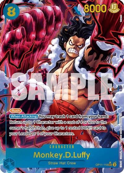 MonkeyDLuffy 118 Alternate Art A Fist of Divine Speed One Piece card