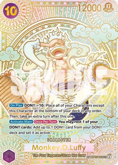 MonkeyDLuffy 119 SP Gold A Fist of Divine Speed One Piece card