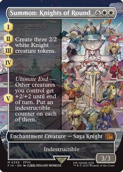 Summon Knights of Round Borderless FINAL FANTASY Magic card