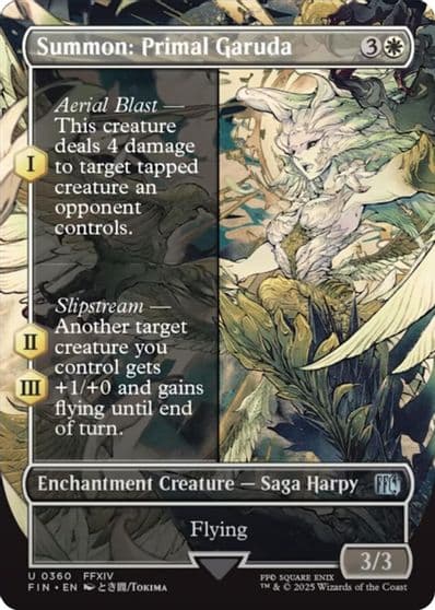 Summon Primal Garuda Borderless FINAL FANTASY Magic card