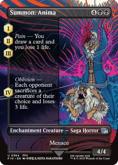 Summon Anima Borderless FINAL FANTASY Magic card