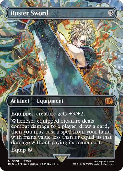 Buster Sword Borderless FINAL FANTASY Magic card