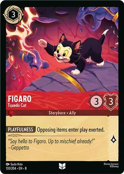 Figaro Tuxedo Cat Reign of Jafar Lorcana card