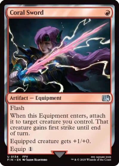 Coral Sword FINAL FANTASY Magic card