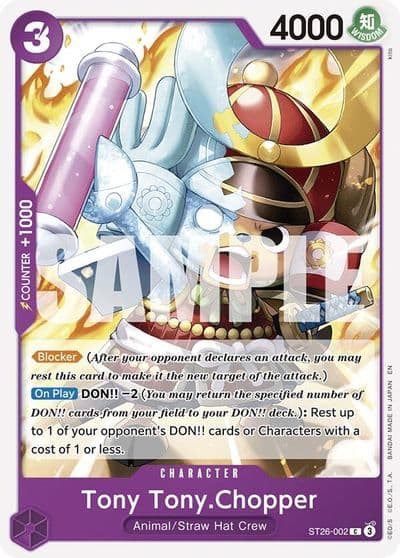 Tony TonyChopper Starter Deck 26: PURPLE/BLACK Monkey.D.Luffy One Piece card