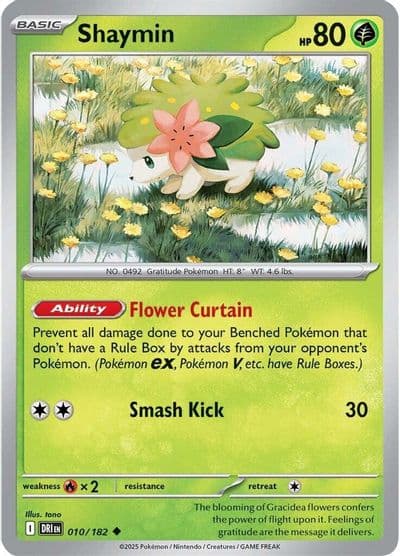 Shaymin SV10: Destined Rivals Pokemon card