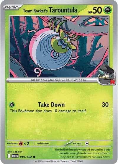 Team Rocket's Tarountula SV10: Destined Rivals Pokemon card