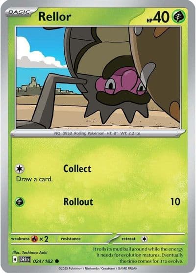 Rellor SV10: Destined Rivals Pokemon card
