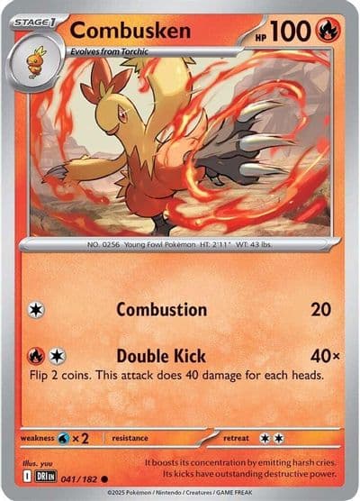 Combusken SV10: Destined Rivals Pokemon card