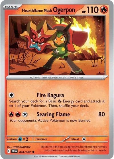 Hearthflame Mask Ogerpon SV10: Destined Rivals Pokemon card