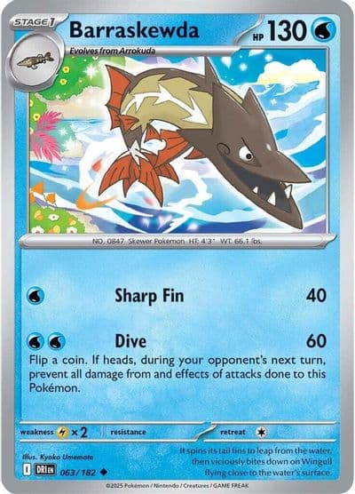 Barraskewda SV10: Destined Rivals Pokemon card