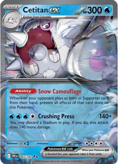 Cetitan ex SV10: Destined Rivals Pokemon card
