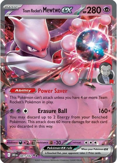 Team Rocket's Mewtwo ex SV10: Destined Rivals Pokemon card