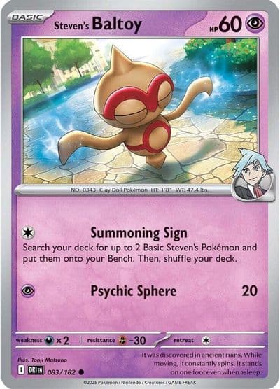 Steven's Baltoy SV10: Destined Rivals Pokemon card