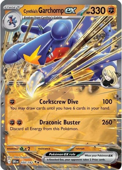 Cynthia's Garchomp ex SV10: Destined Rivals Pokemon card