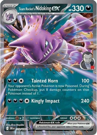 Team Rocket's Nidoking ex SV10: Destined Rivals Pokemon card
