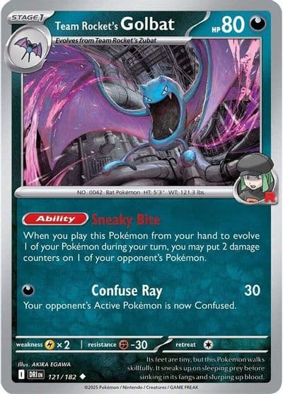 Team Rocket's Golbat SV10: Destined Rivals Pokemon card