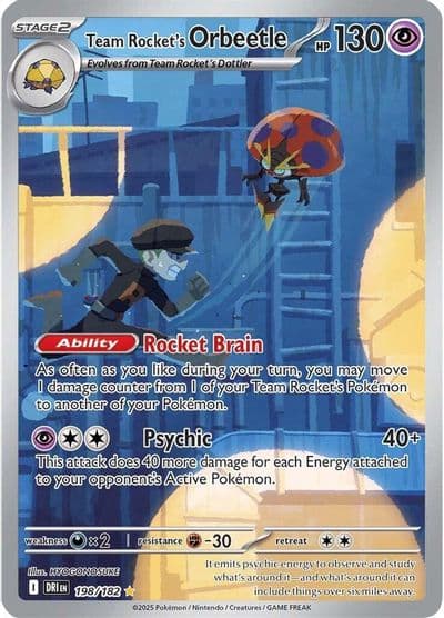 Team Rocket's Orbeetle SV10: Destined Rivals Pokemon card