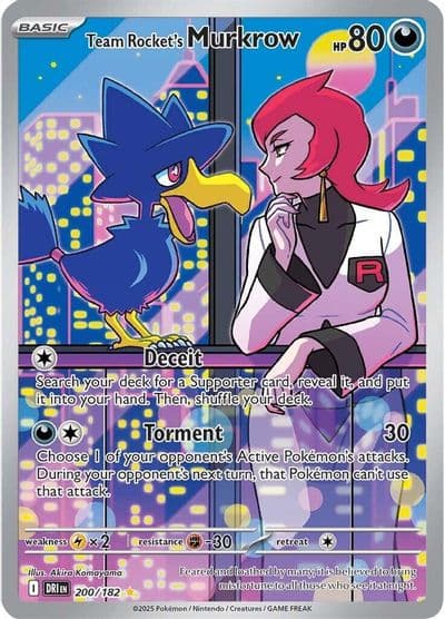 Team Rocket's Murkrow SV10: Destined Rivals Pokemon card