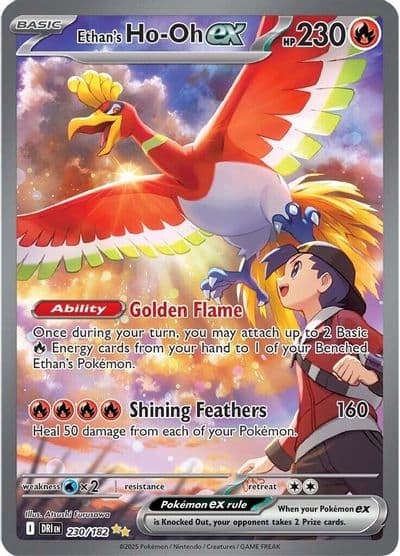 Ethan's Ho-Oh ex SV10: Destined Rivals Pokemon card