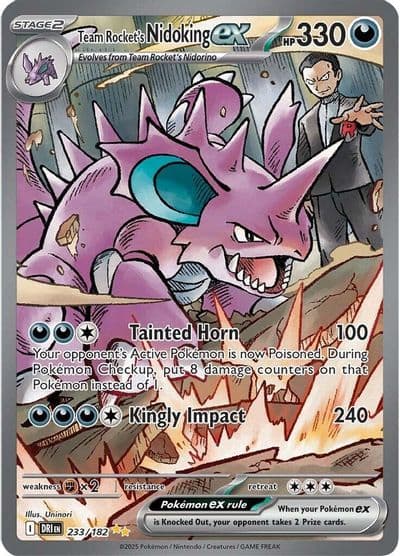 Team Rocket's Nidoking ex SV10: Destined Rivals Pokemon card